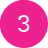 Pink circle with white number 3 centered inside.