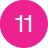 Pink circle with the white number eleven centered inside.
